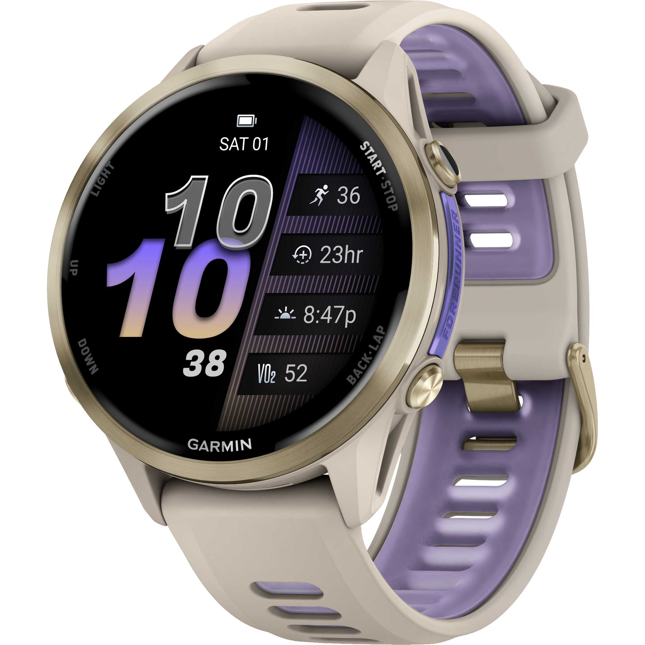 Garmin Forerunner 970 GPS Smartwatch French GraySoftgold Titan.jpg